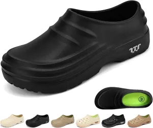 Armadillo Clogs for Women Men, Armadillo Chef Shoes Healthy Non-Slip Comfort, Oil Resistant, Kitchen Work Clogs(A-Black,13.5 Women/12.5 Men)
