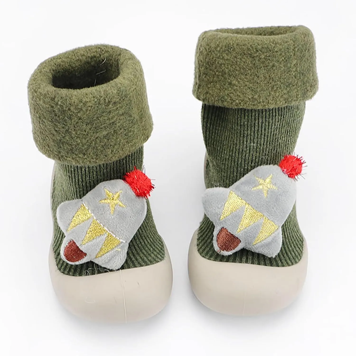 Baby First Walking Shoes Slip-On Slippers Newborn Floor Slipper Breathable Cotton Mesh Socks Shoes Crib Shoes