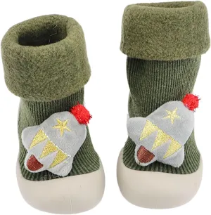 Baby First Walking Shoes Slip-On Slippers Newborn Floor Slipper Breathable Cotton Mesh Socks Shoes Crib Shoes