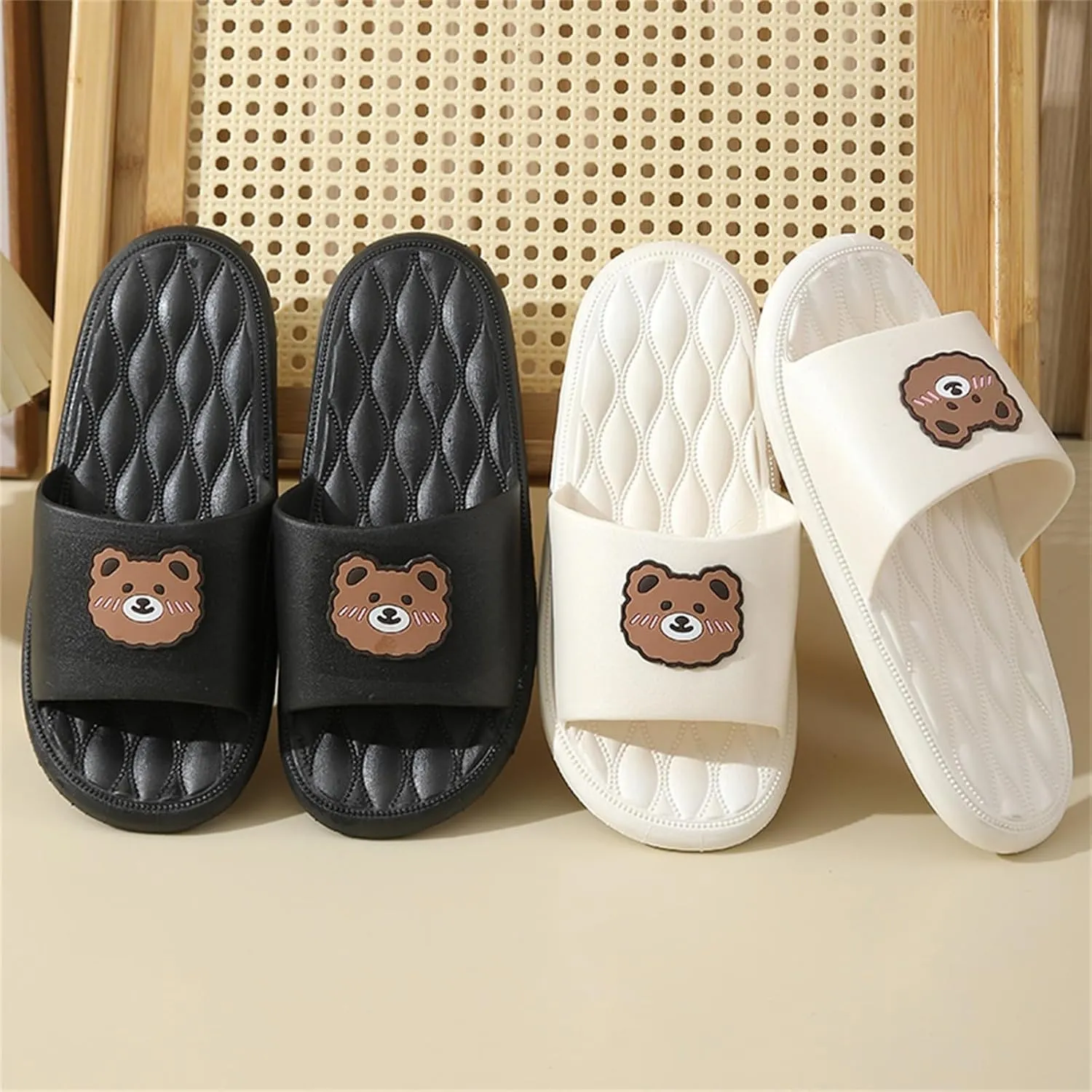 Bathroom Slippers Men Slides for Women Mens Slippers Womens Slides Lightweight Beach Bathroom