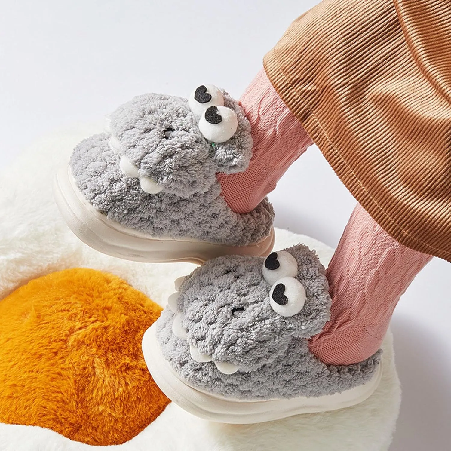 Bedroom Slippers for Kids Cotton Slippers Girls Boys Slippers Memory Foam Comfy House Slippers Winter Indoor Slipper