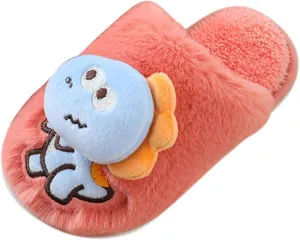 Big Kid Shoe Dinosaur Slippers For Girls Boys Memory Foam Comfy House Slippers Kids Winter Warm Cork Sandals for Girls