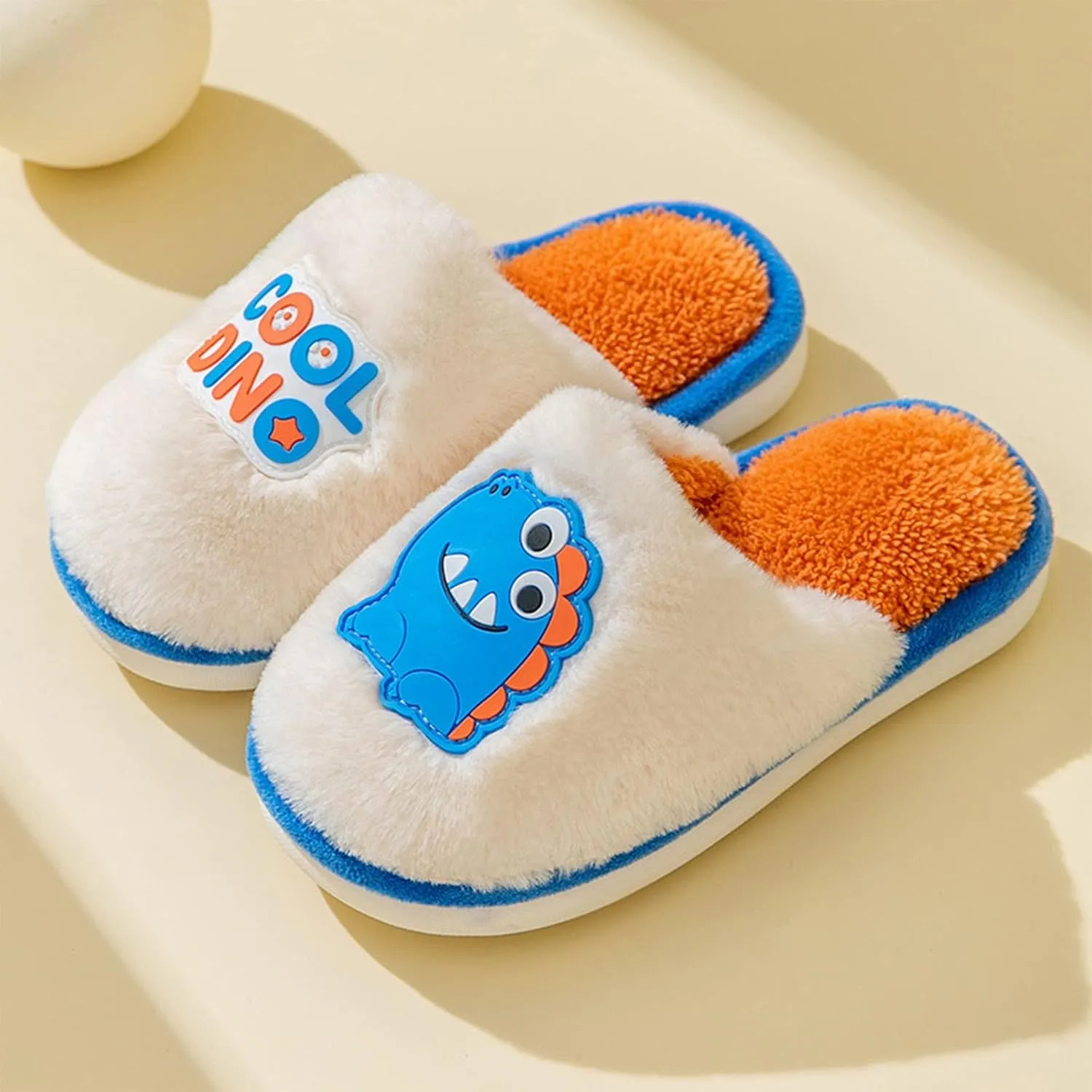 Big Kid Slippers Autumn And Winter Children Slippers Girls Boys Flat Non Slip Short Plush Warm Fuzzy Kids Slippers Girls