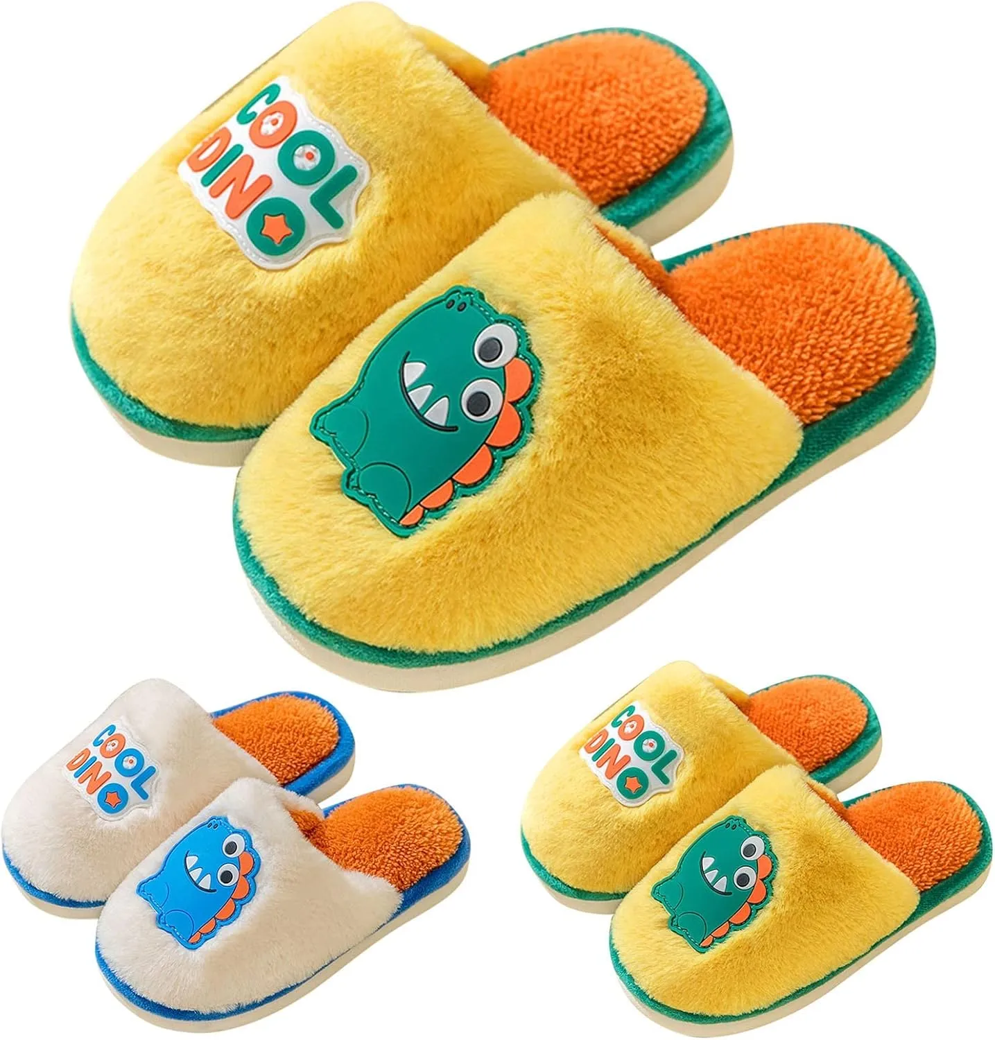 Big Kid Slippers Autumn And Winter Children Slippers Girls Boys Flat Non Slip Short Plush Warm Fuzzy Kids Slippers Girls