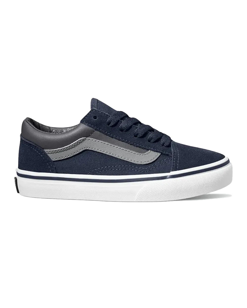 Boys Old Skool Shoes in Tonal Block Navy & Grey