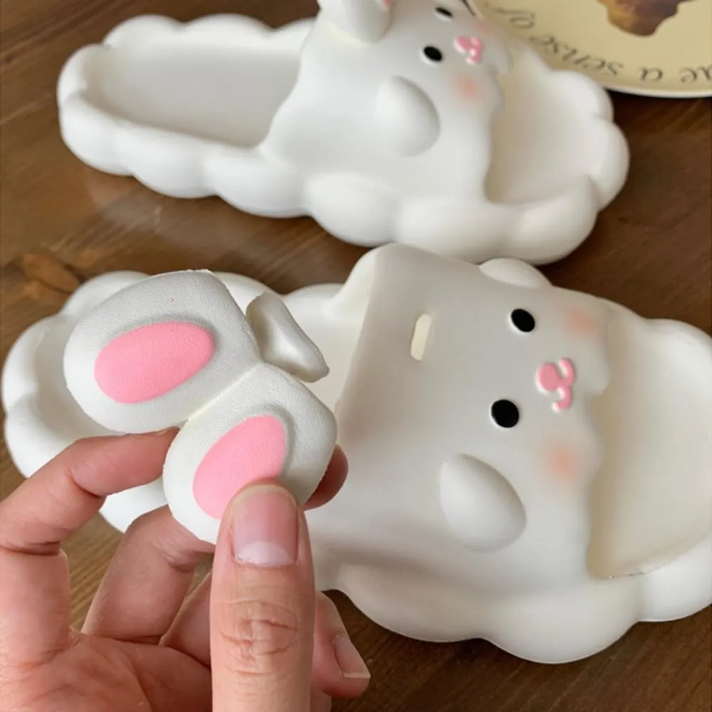Bunny Slippers Bathroom Slippers Girl Summer Cartoon Cute Rabbit Home Non-slip Slippers