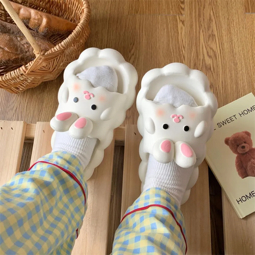 Bunny Slippers Bathroom Slippers Girl Summer Cartoon Cute Rabbit Home Non-slip Slippers