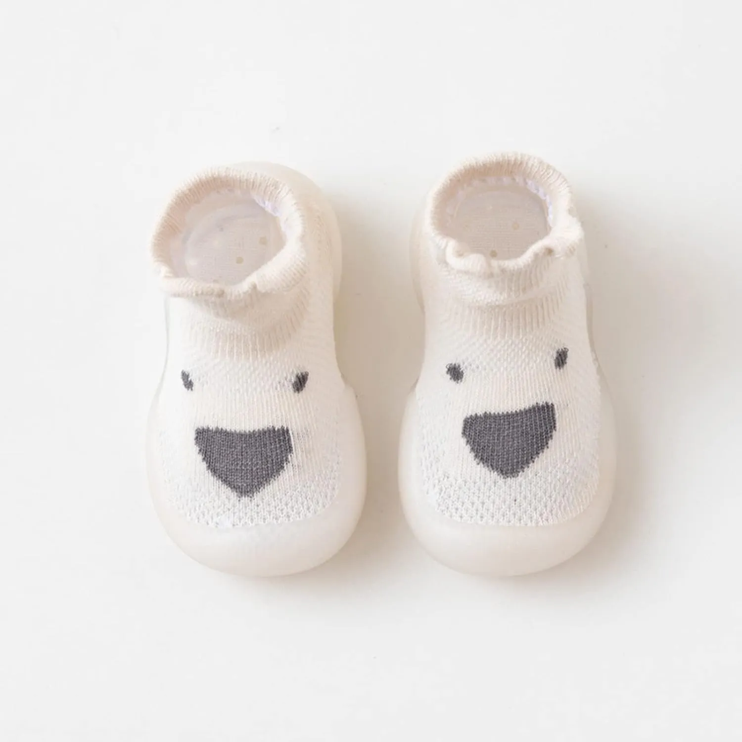 Cartoon Animal Baby Floor First Walk Shoes Children Baby Cartoon Baby Toddler Shoes Socks (Beige, 3-3.5 Years)
