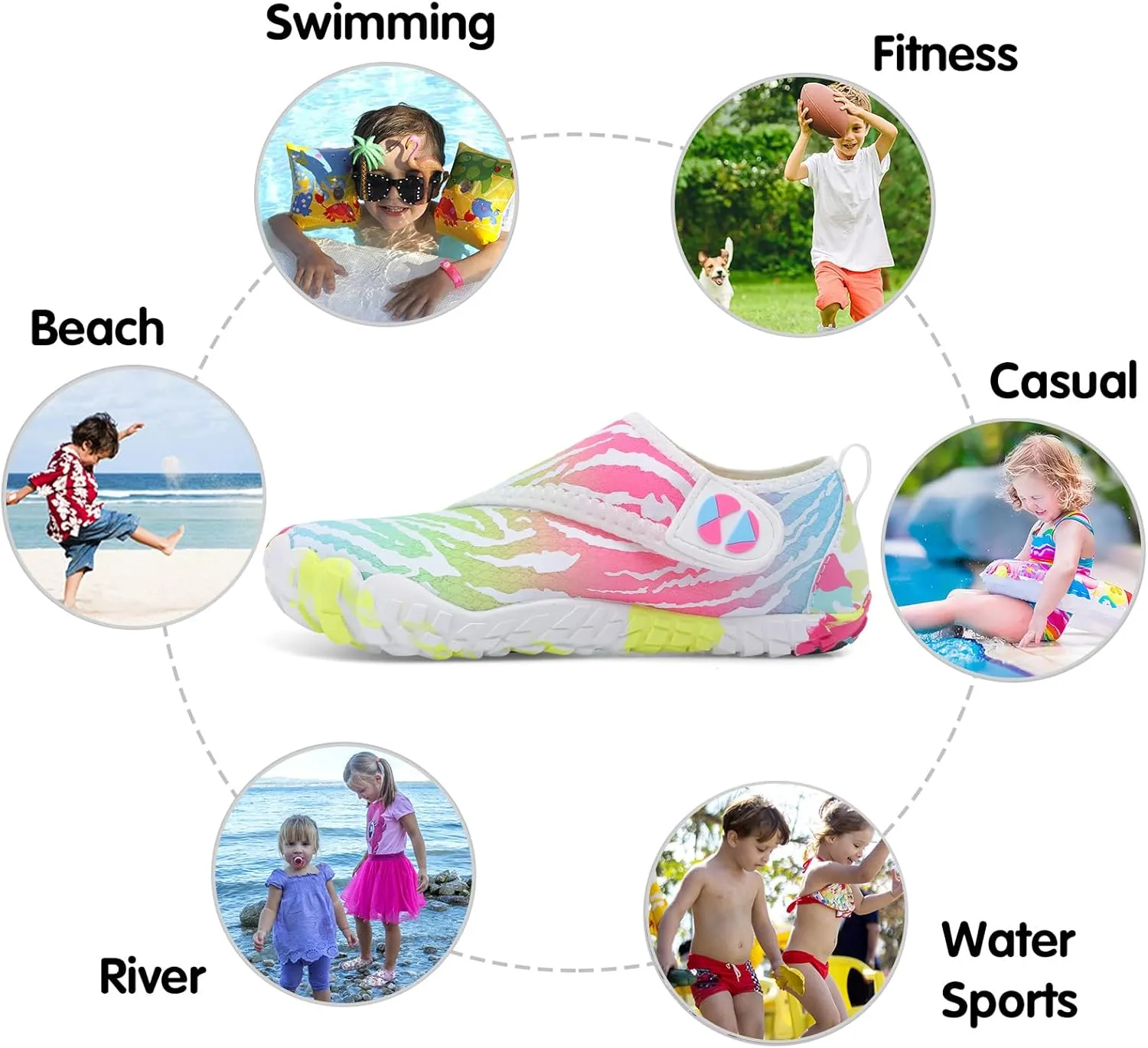 Centipede Demon Kids Water Shoes Girls Boys Quick Dry Aqua Shoes Barefoot Water Sneakers for Beach Swim Pool Boats Outdoor Water Sports Little/Big Kid