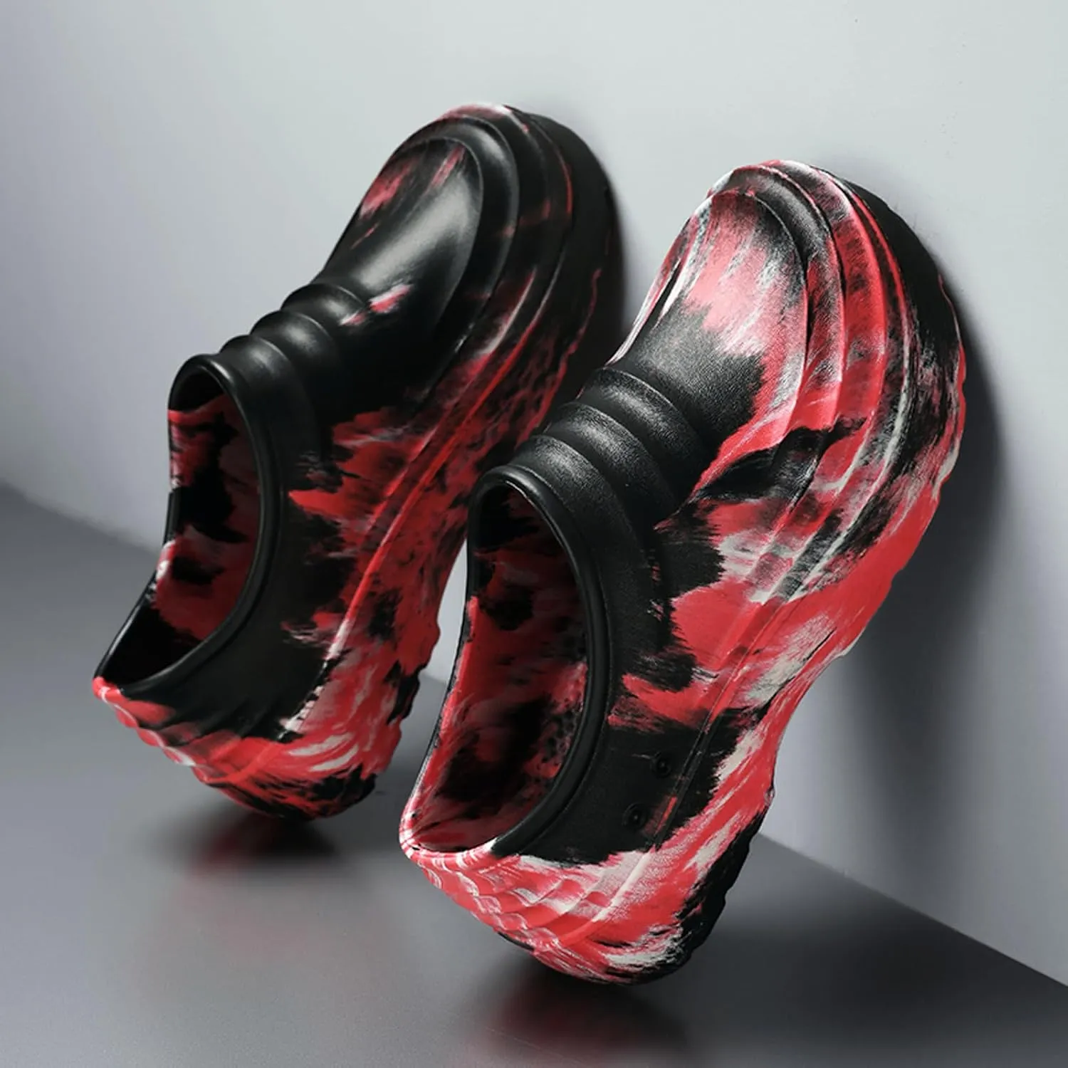CERYTHRINA Camouflage Chef Shoes for Men:Non-Slip Waterproof Kitchen Work Clogs - Women's Resistant Lightweight Chef - Slip On Design for Restaurant Nursing