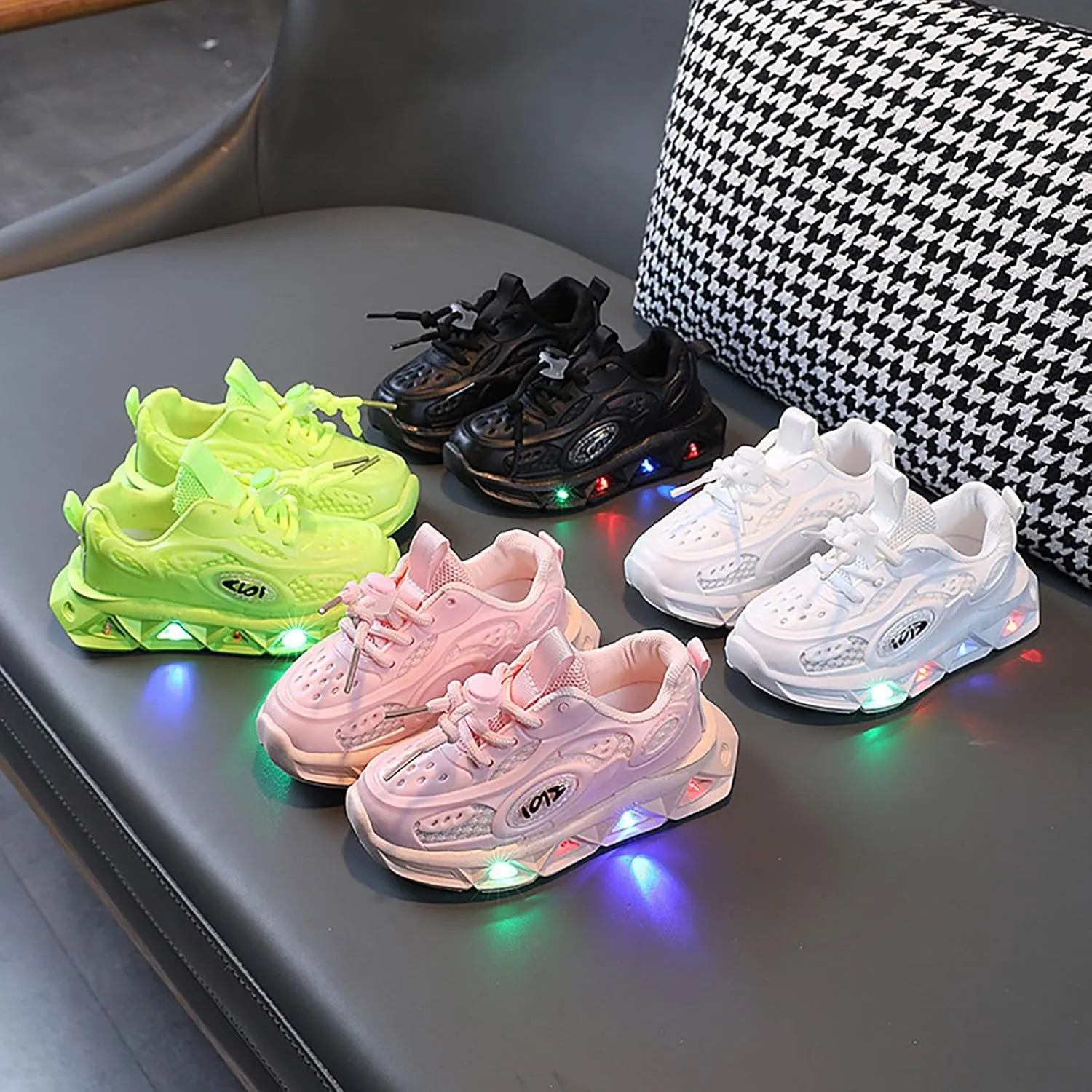 Children Baby Girls Boys Breathable Mesh Led Luminous Sport Run Sneakers Shoes Kids Soft Shoes Sports Sneaker