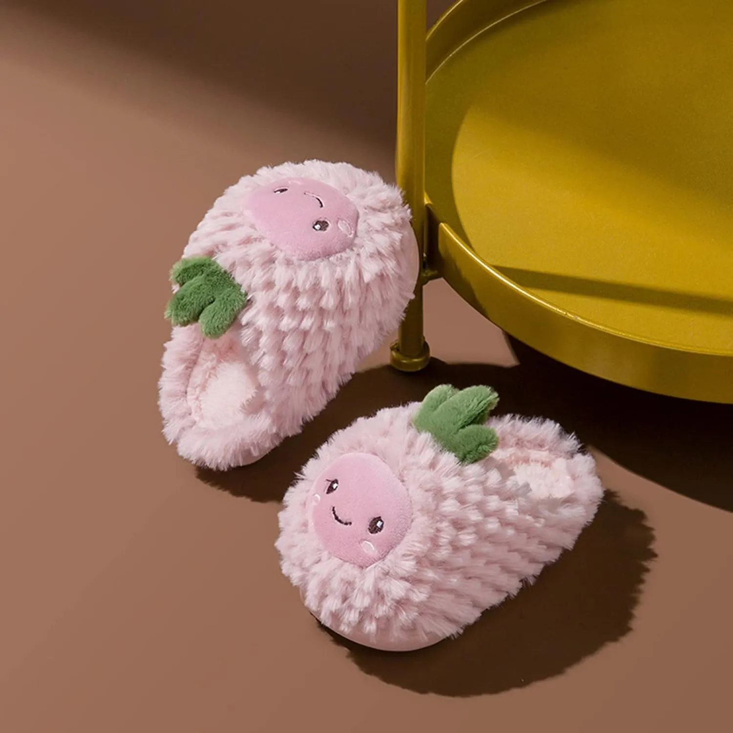 Christmas Hoilday Girl Boy Pineapple Slipper Toddler House Cute Plush Warm Bedroom Flat Bottom Soft Slippers