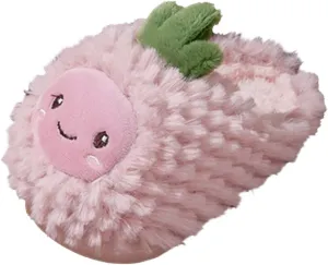 Christmas Hoilday Girl Boy Pineapple Slipper Toddler House Cute Plush Warm Bedroom Flat Bottom Soft Slippers