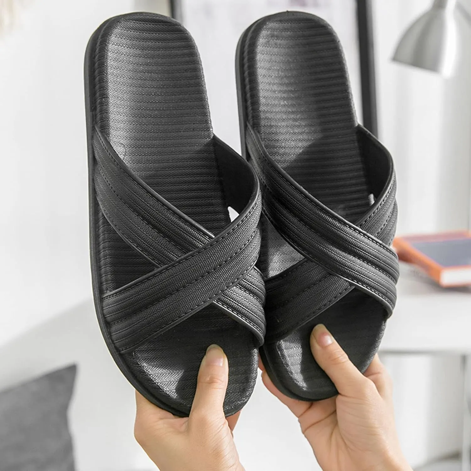 Cloud Slippers for Men Shower Shoes Women Mens Shower Shoes Womens Slides Quick Drying Beach Public Slippers