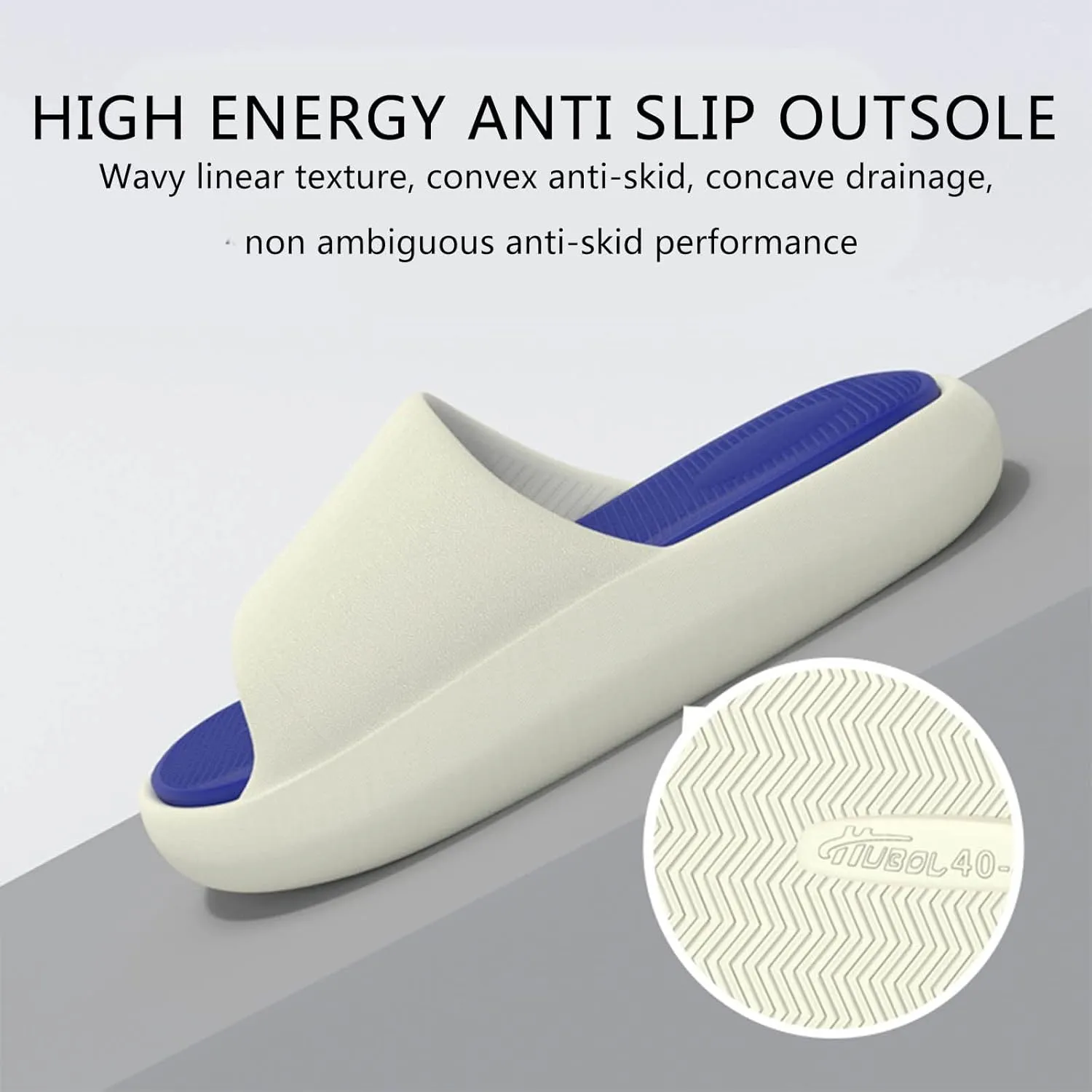 Cloud Slippers for Men Shower Shoes Women Mens Shower Shoes Womens Slides Quick Drying Beach Public Slippers