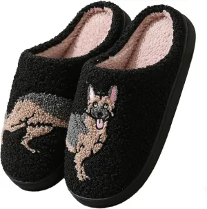 Dachshund Dog Slippers For Women Men, Fuzzy Memory Foam Kawaii Cartoon Animal Slippers, Winter Warm Fluffy Shoes, Slip On House Shoes