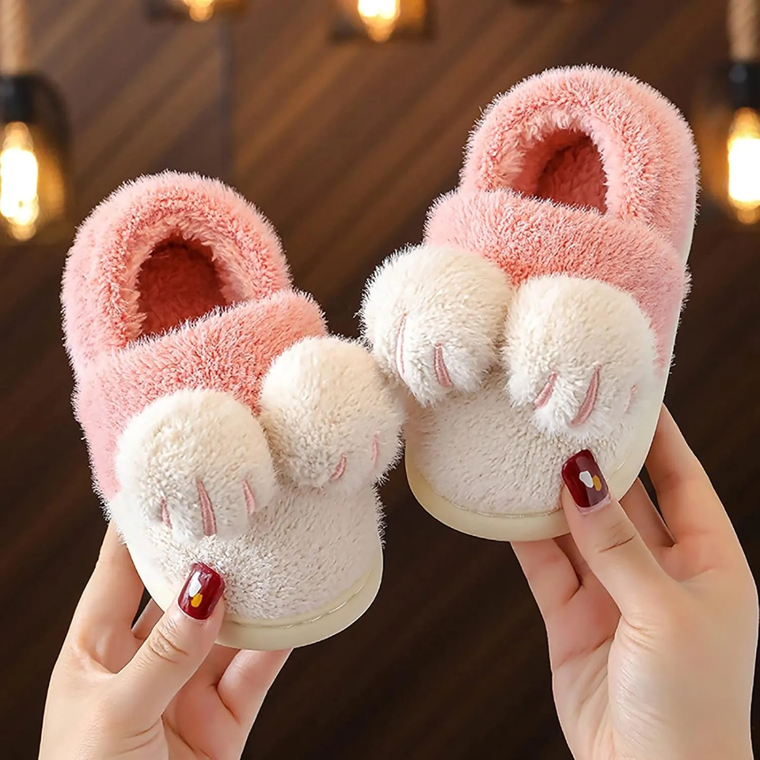 EnJoCho Boys Girls Home Slippers Bedroom Slippers for Kids Cotton Slippers Girls Boys Slippers Memory Foam Comfy House Shoes