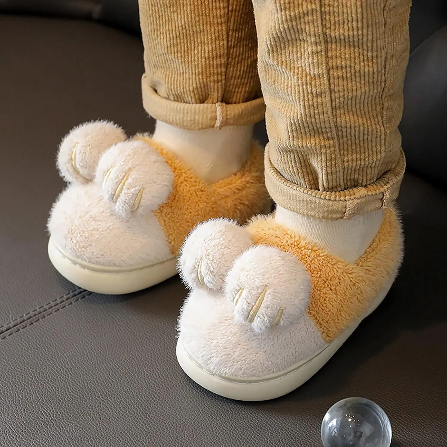EnJoCho Boys Girls Home Slippers Bedroom Slippers for Kids Cotton Slippers Girls Boys Slippers Memory Foam Comfy House Shoes