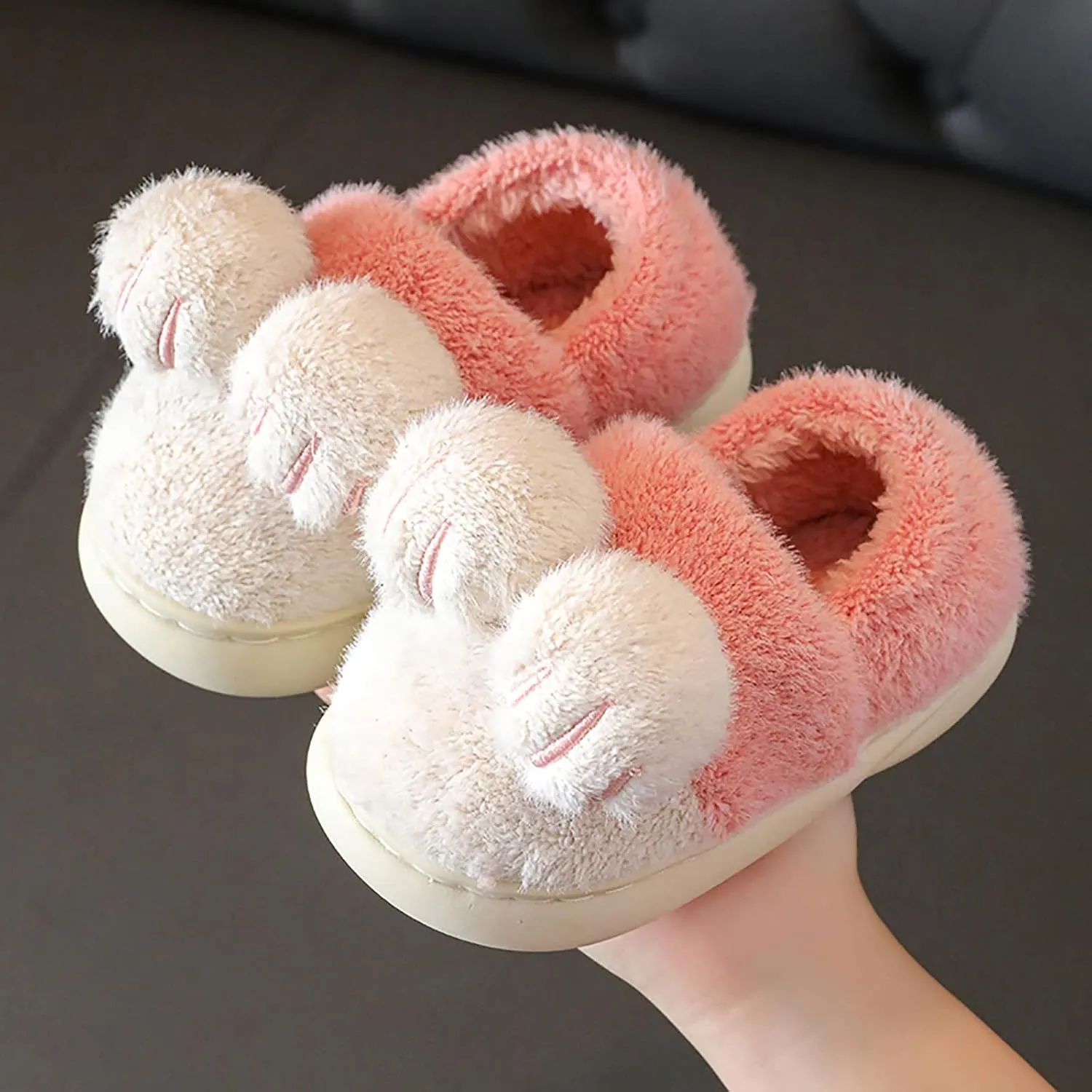 EnJoCho Boys Girls Home Slippers Bedroom Slippers for Kids Cotton Slippers Girls Boys Slippers Memory Foam Comfy House Shoes