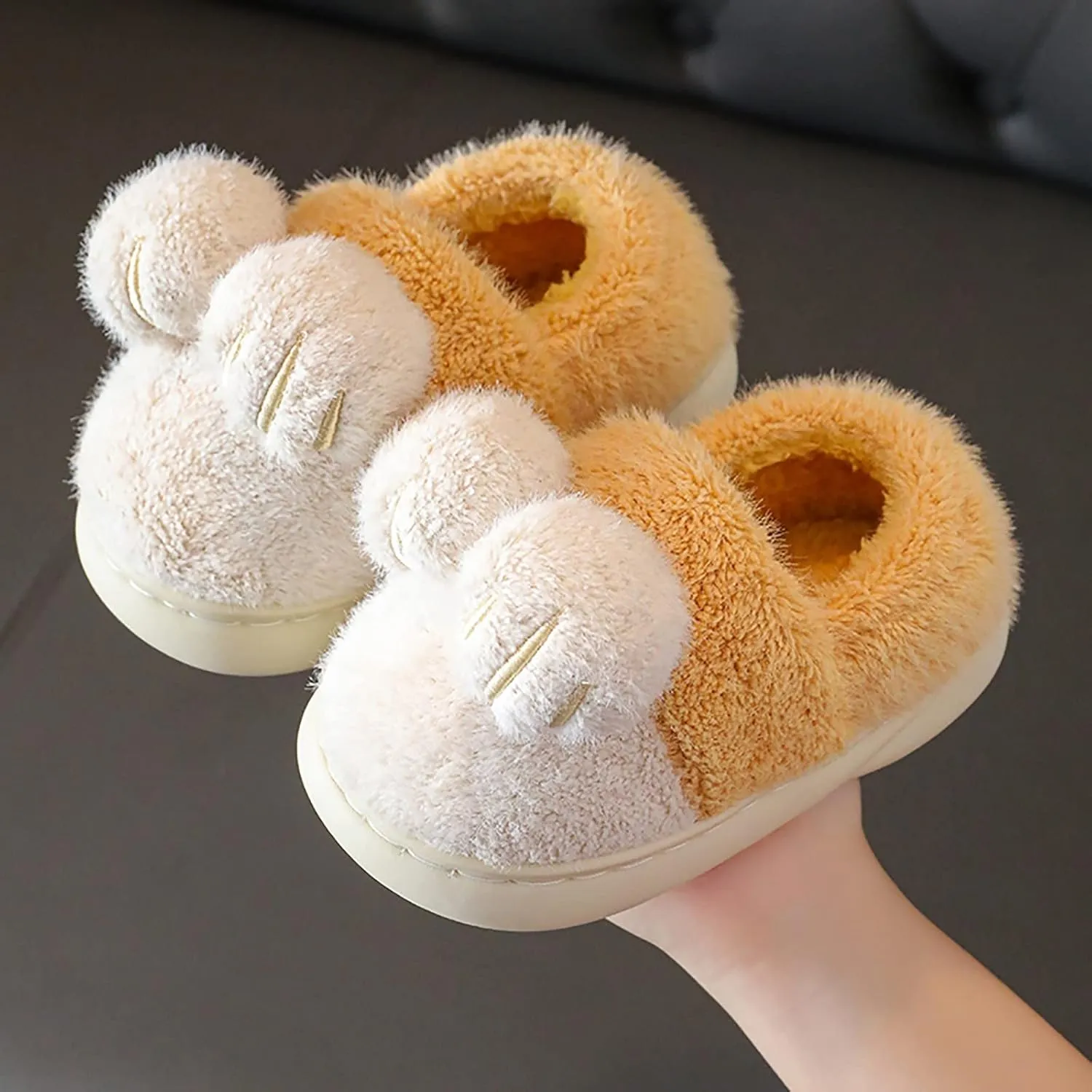 EnJoCho Boys Girls Home Slippers Bedroom Slippers for Kids Cotton Slippers Girls Boys Slippers Memory Foam Comfy House Shoes