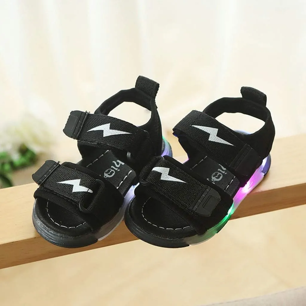 EnJoCho Toddler Unsex LED Summer Sneakers,Kids Sport Summer Boys Girls Baby Sandals LED Luminous Shoes Sneakers for 1-6Years