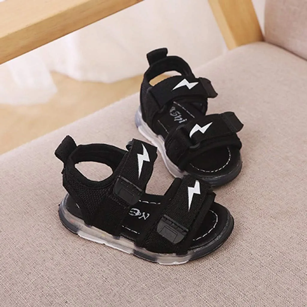 EnJoCho Toddler Unsex LED Summer Sneakers,Kids Sport Summer Boys Girls Baby Sandals LED Luminous Shoes Sneakers for 1-6Years