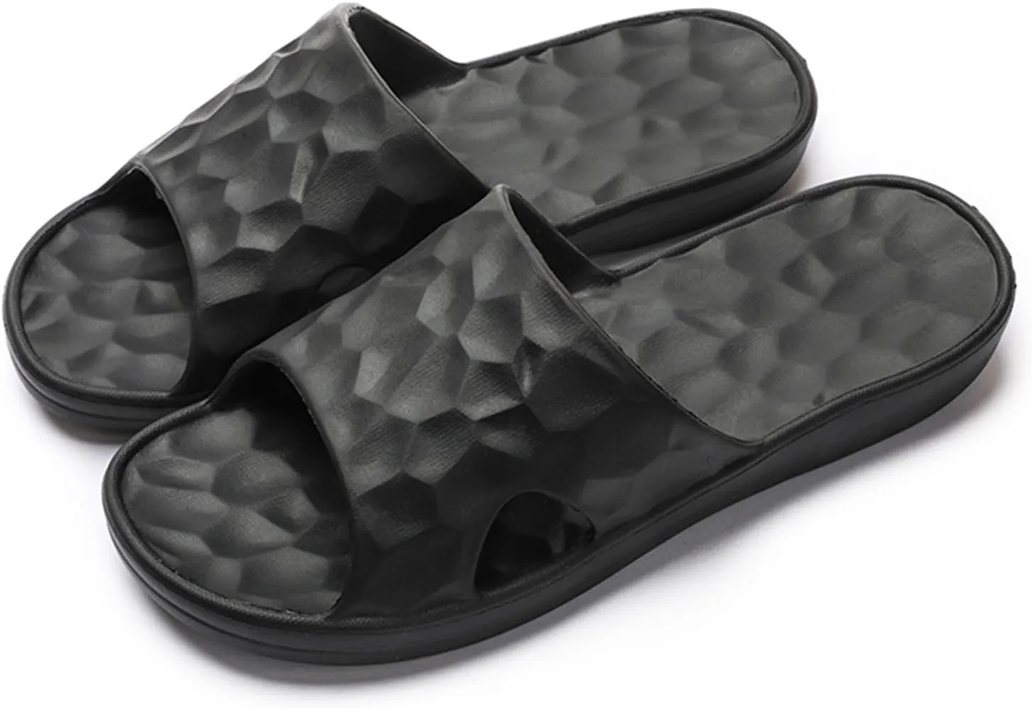 Fashion Four Seasons Women's Models Flat Bottom Home Bathroom Open Toe Soft Bottom Solid Color Slides Womens