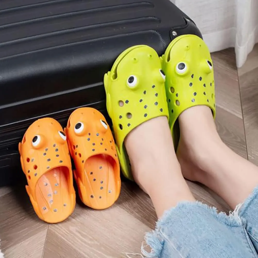 Frog Slippers Frog Sandals Unisex Cartoon Animal Slippers House,Bathroom&Pool Slippers