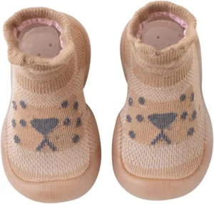 Gaoqi Cartoon Animal Baby Floor First Walk Shoes Children Baby Cartoon Baby Toddler Shoes Socks (A, 12-18 Months)