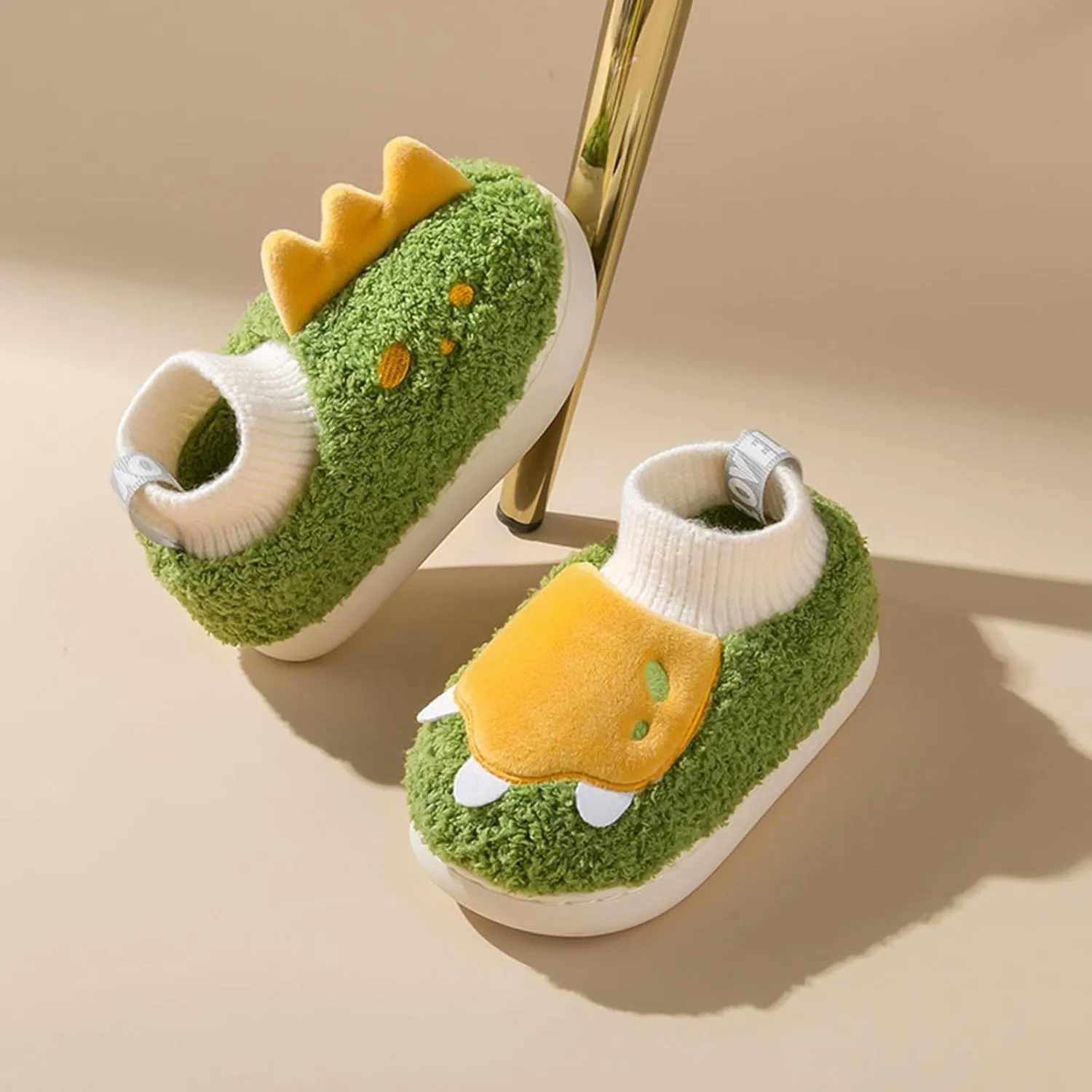 Girls Boys Unisex Home Slippers Warm Dinosaur House Slippers for Infant and Toddler Lined Infant Tennis Shoes Size 3