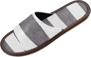 GuoChe Modern Stripes Reusable Lightweight Women's Slippers Indoor Outdoor Beach Sandals for Pool Gym Bath