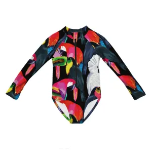 Headster Oasis Birds LongSleeve One Piece Swimsuit