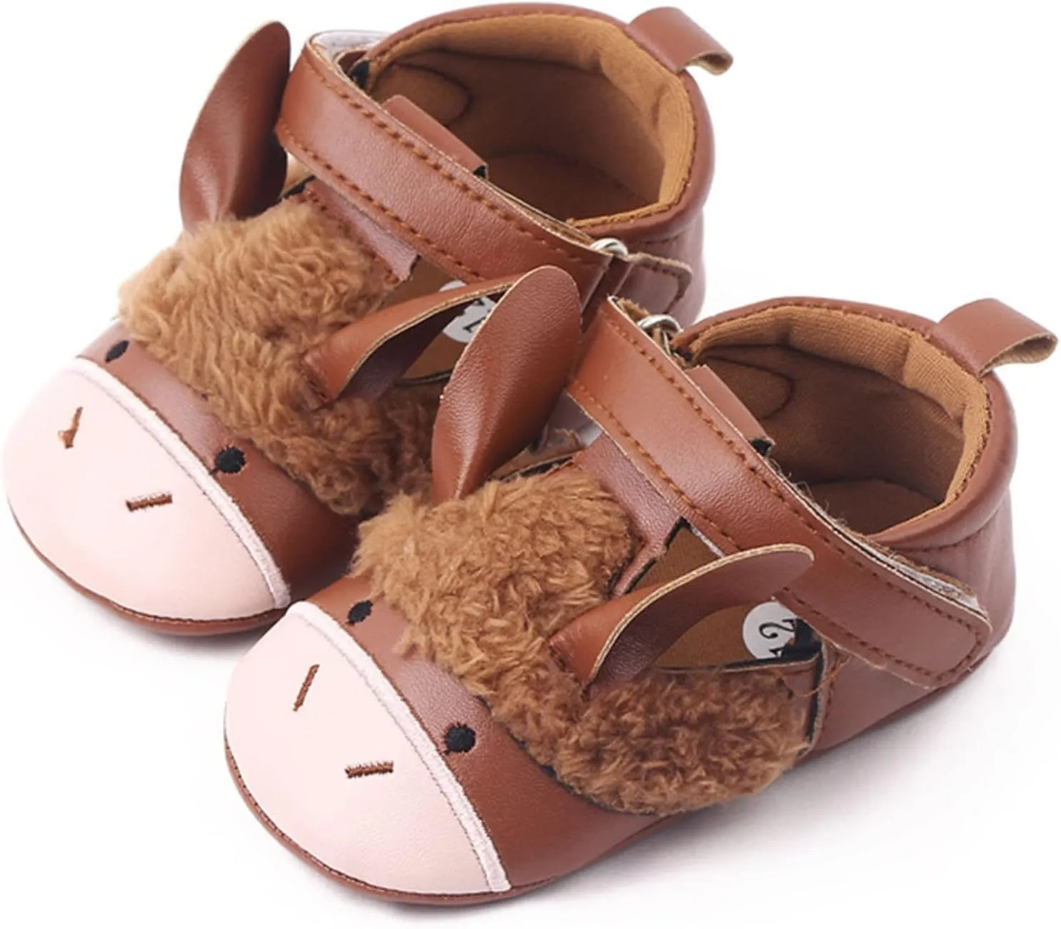 Infant Toddler Shoes Soft Sole Cartoon Animals Hook Loop Casual Shoes Princess Shoes Toddler Shoes Size One Baby Girl