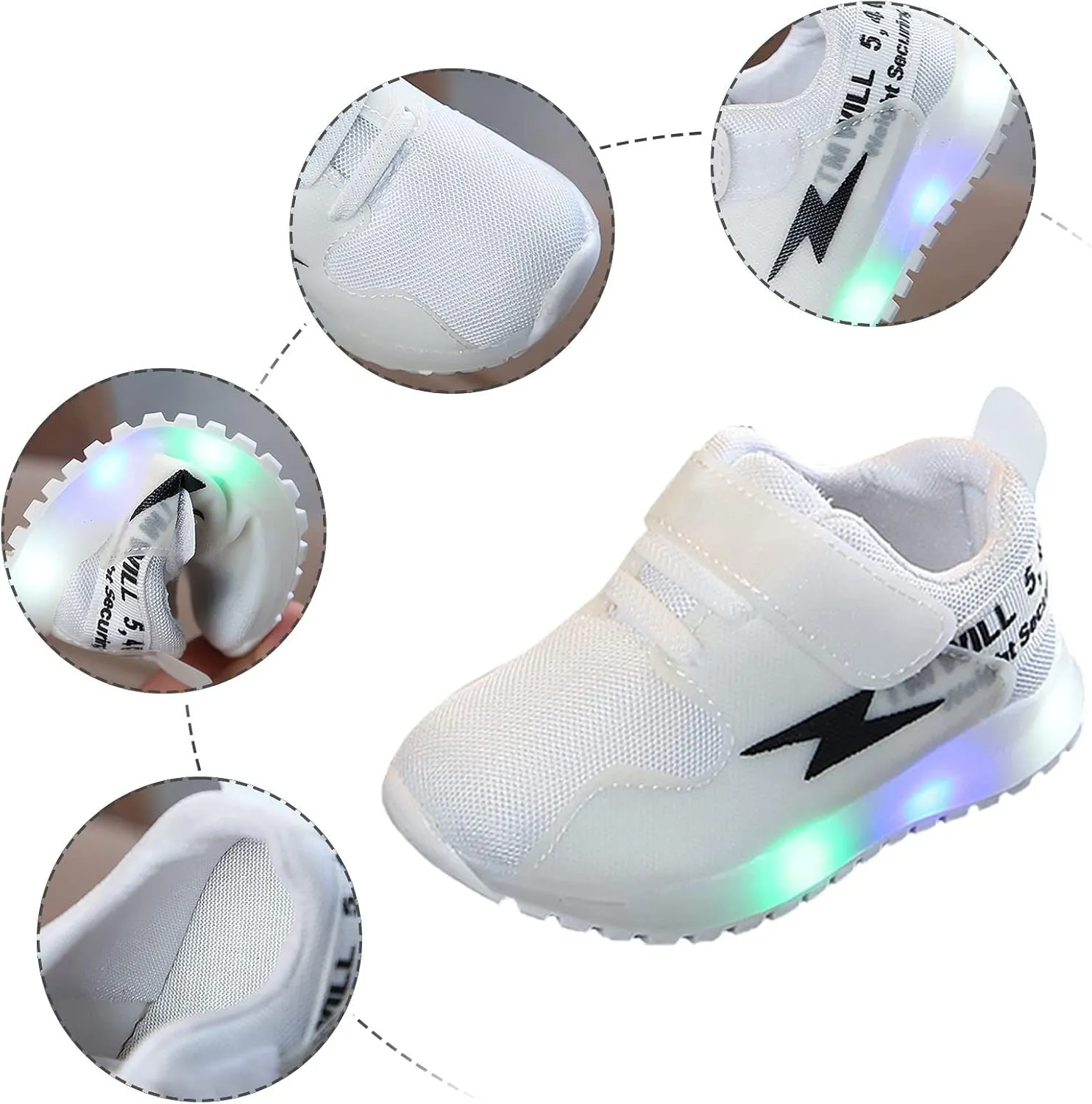 IWIHMIV Light up Kids Shoes Boys Grils Sport Tennis Shoes Luminous Running Athletic Casual Walking Shoes