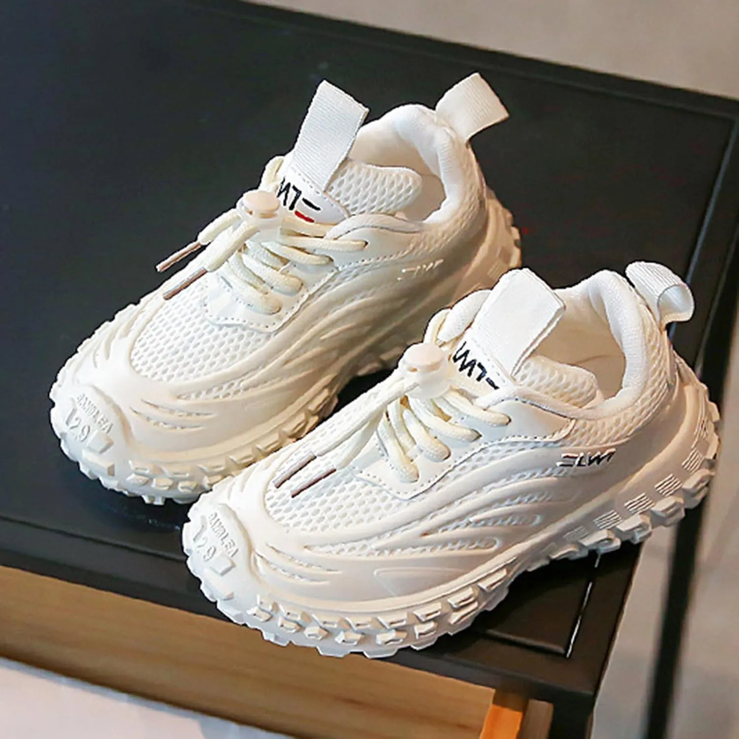 IWIHMIV Running Shoes for Kids Sneakers Boys Girls Tennis Shoes for Running Athletic Sports Lightweight Breathable Walking Shoes