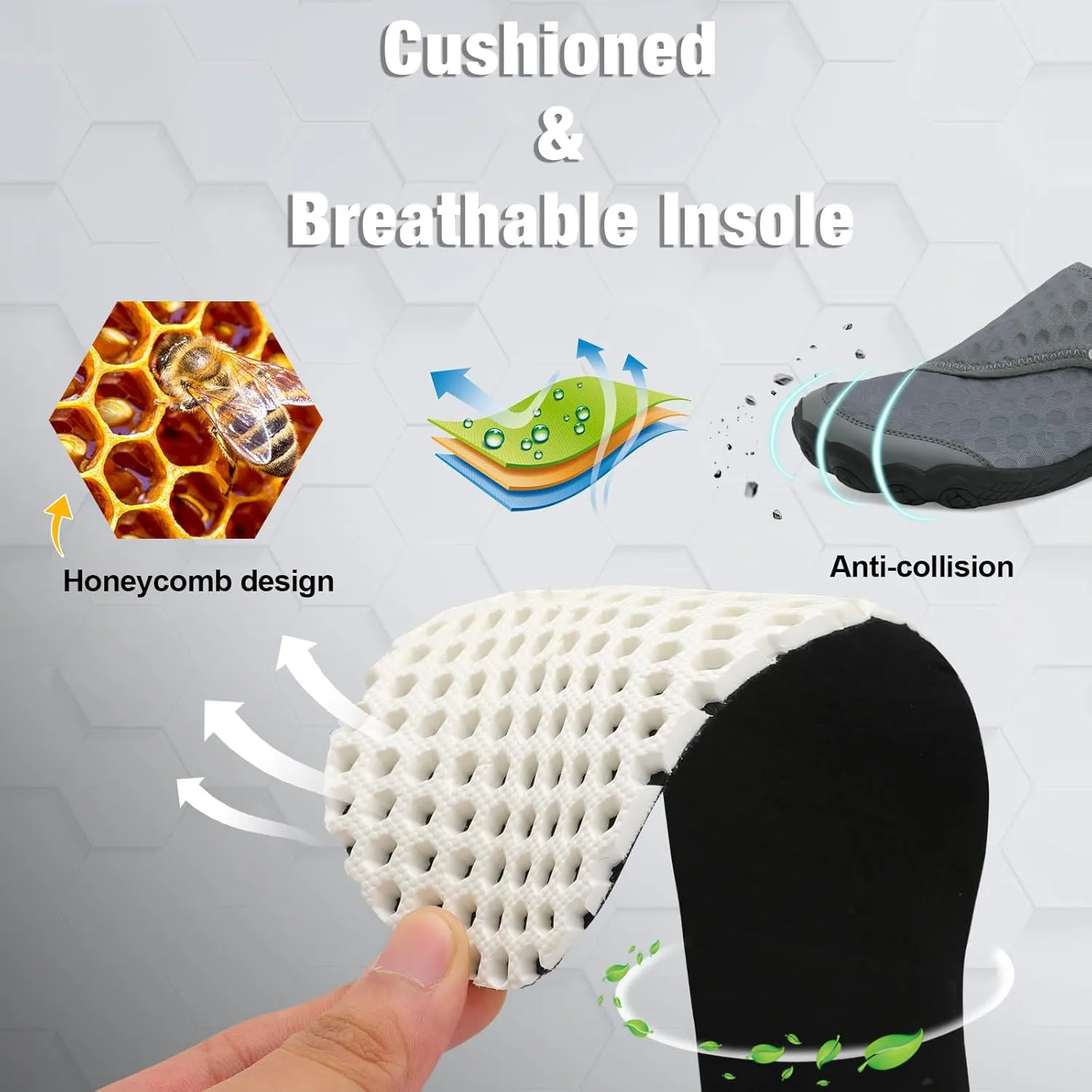 JIASUQI Water Shoes for Men Women Barefoot Swim Beach Shoes Quick Dry Water Sandals Sneakers for Adults