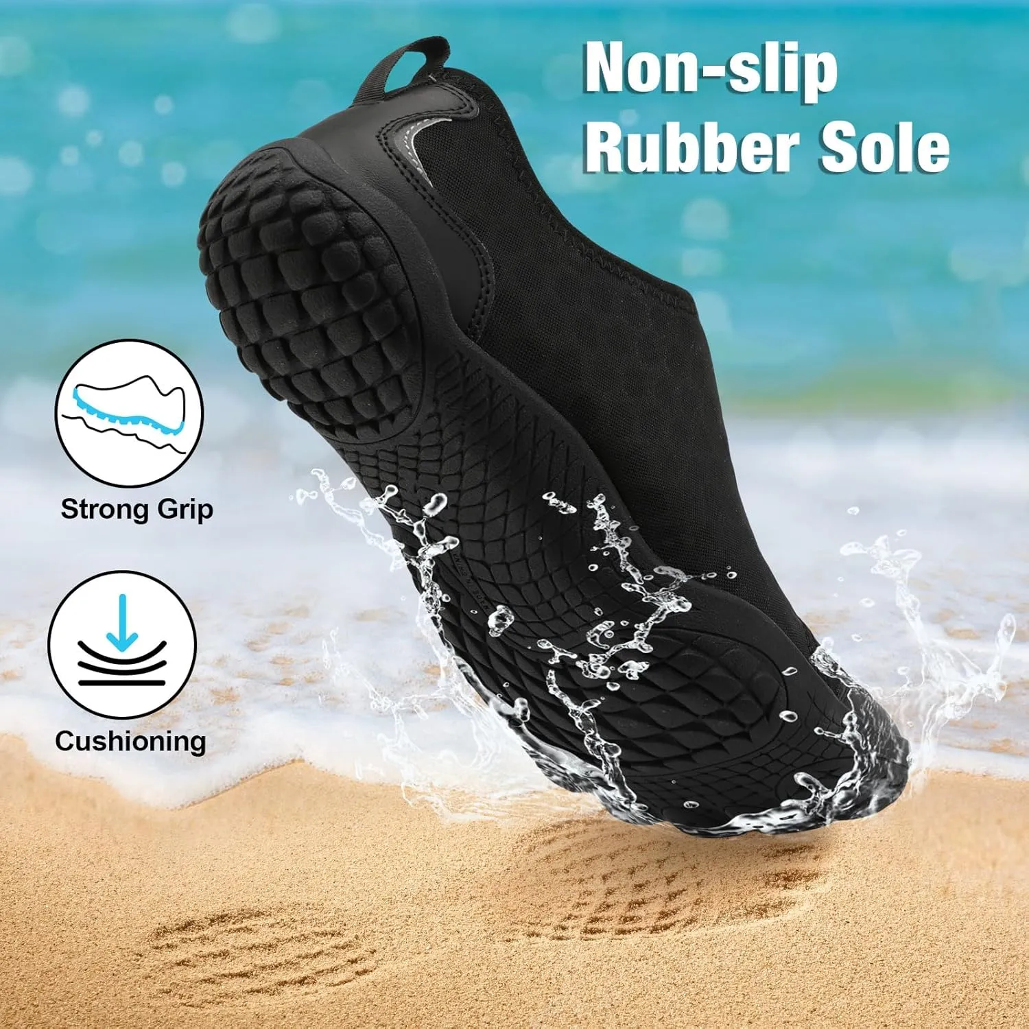 JIASUQI Water Shoes for Men Women Barefoot Swim Beach Shoes Quick Dry Water Sandals Sneakers for Adults