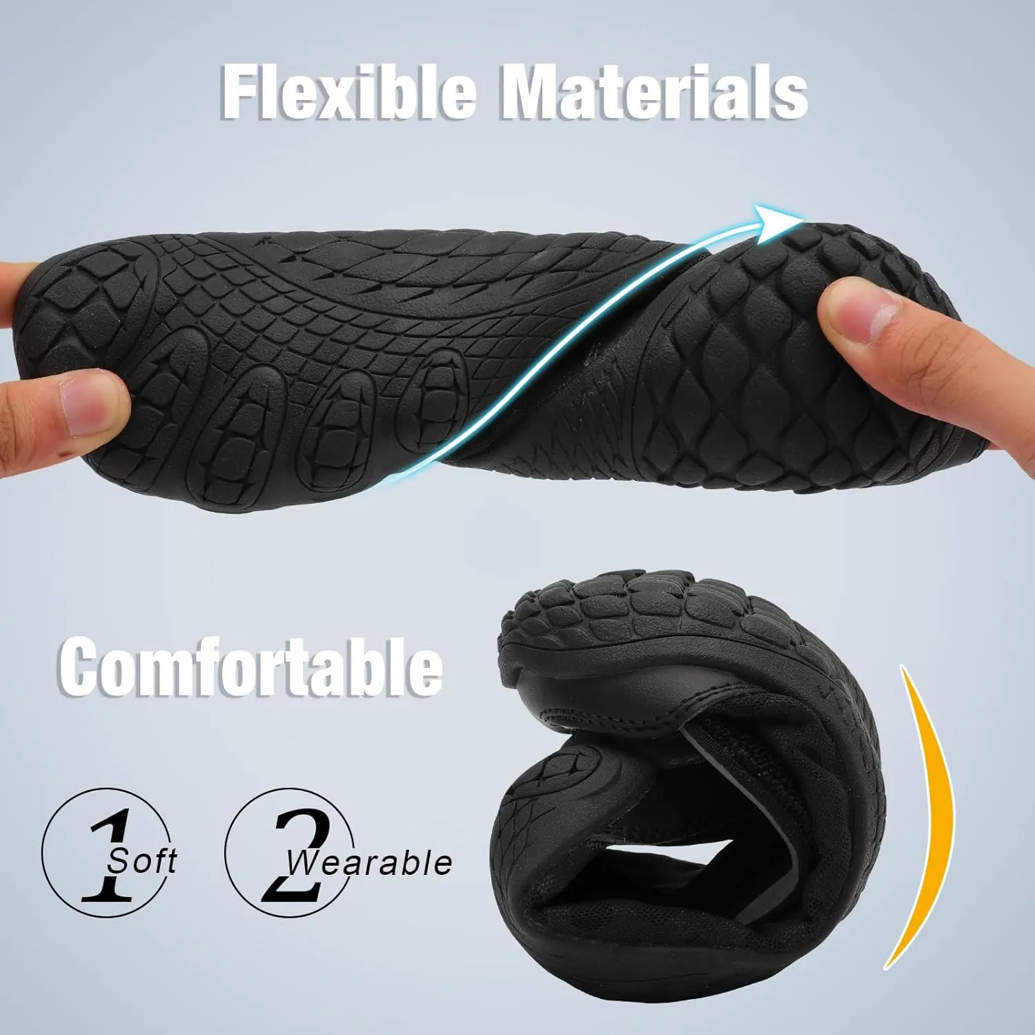 JIASUQI Water Shoes for Men Women Barefoot Swim Beach Shoes Quick Dry Water Sandals Sneakers for Adults