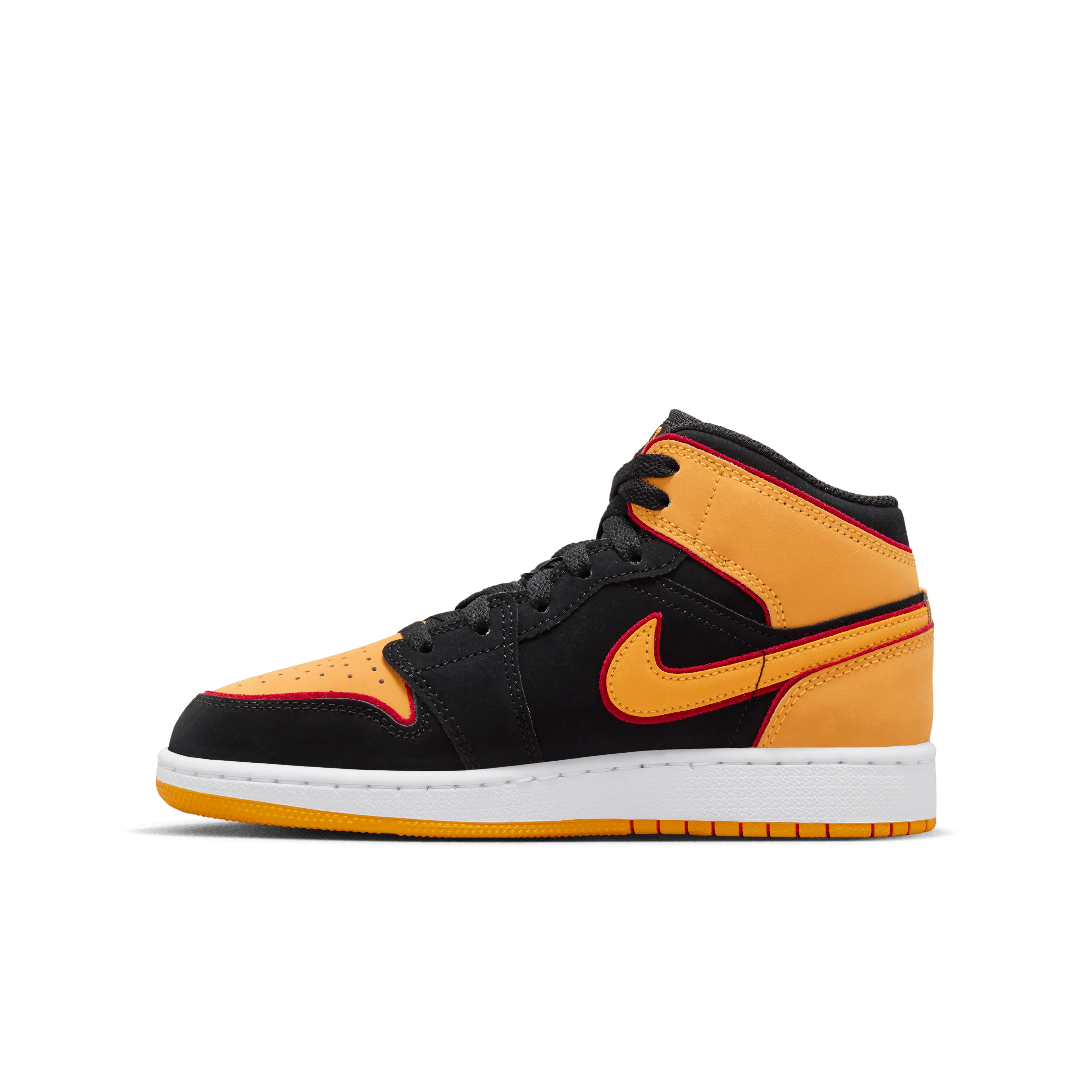 Jordan - Boy - GS Air Jordan 1 Mid SE - Black/Orange/White