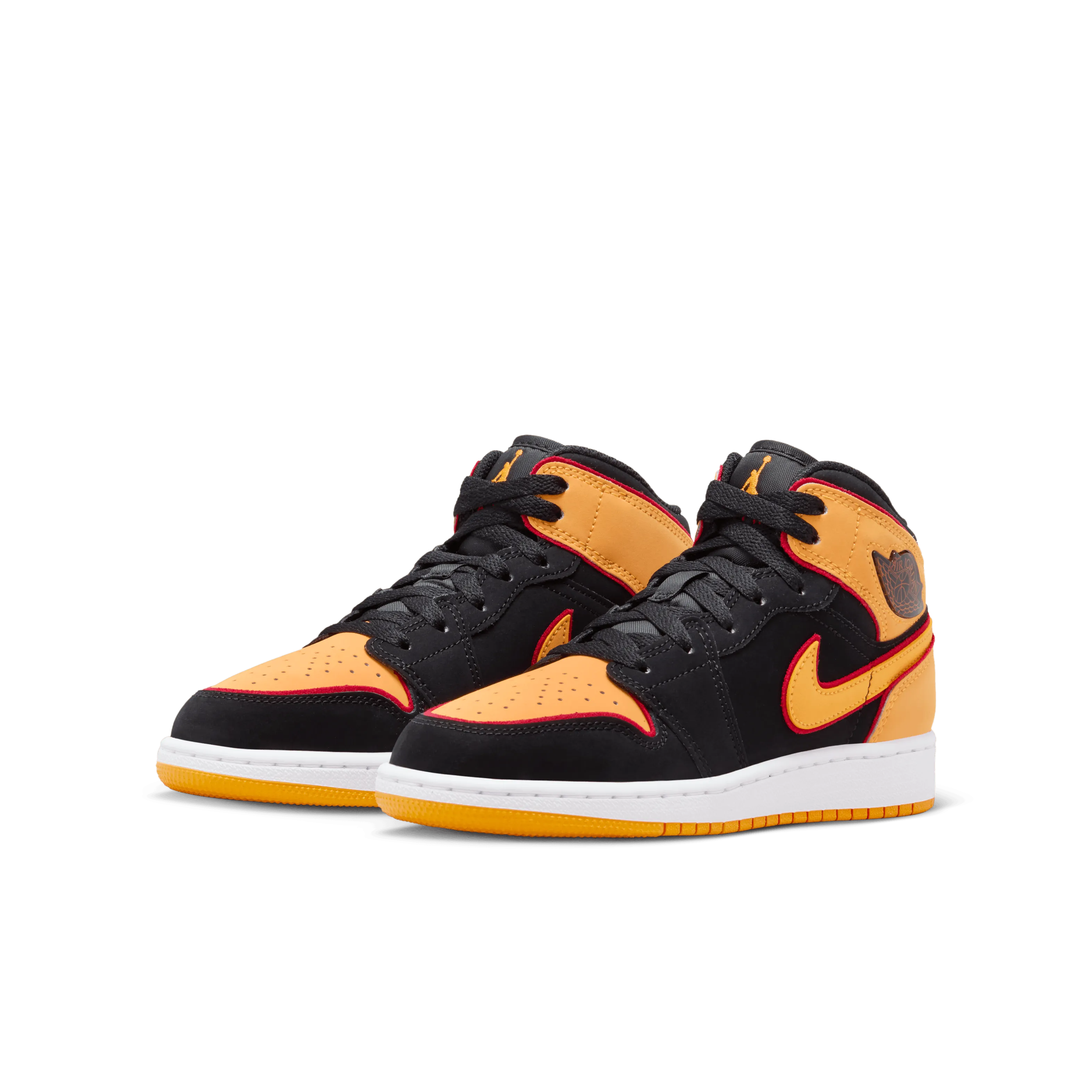 Jordan - Boy - GS Air Jordan 1 Mid SE - Black/Orange/White