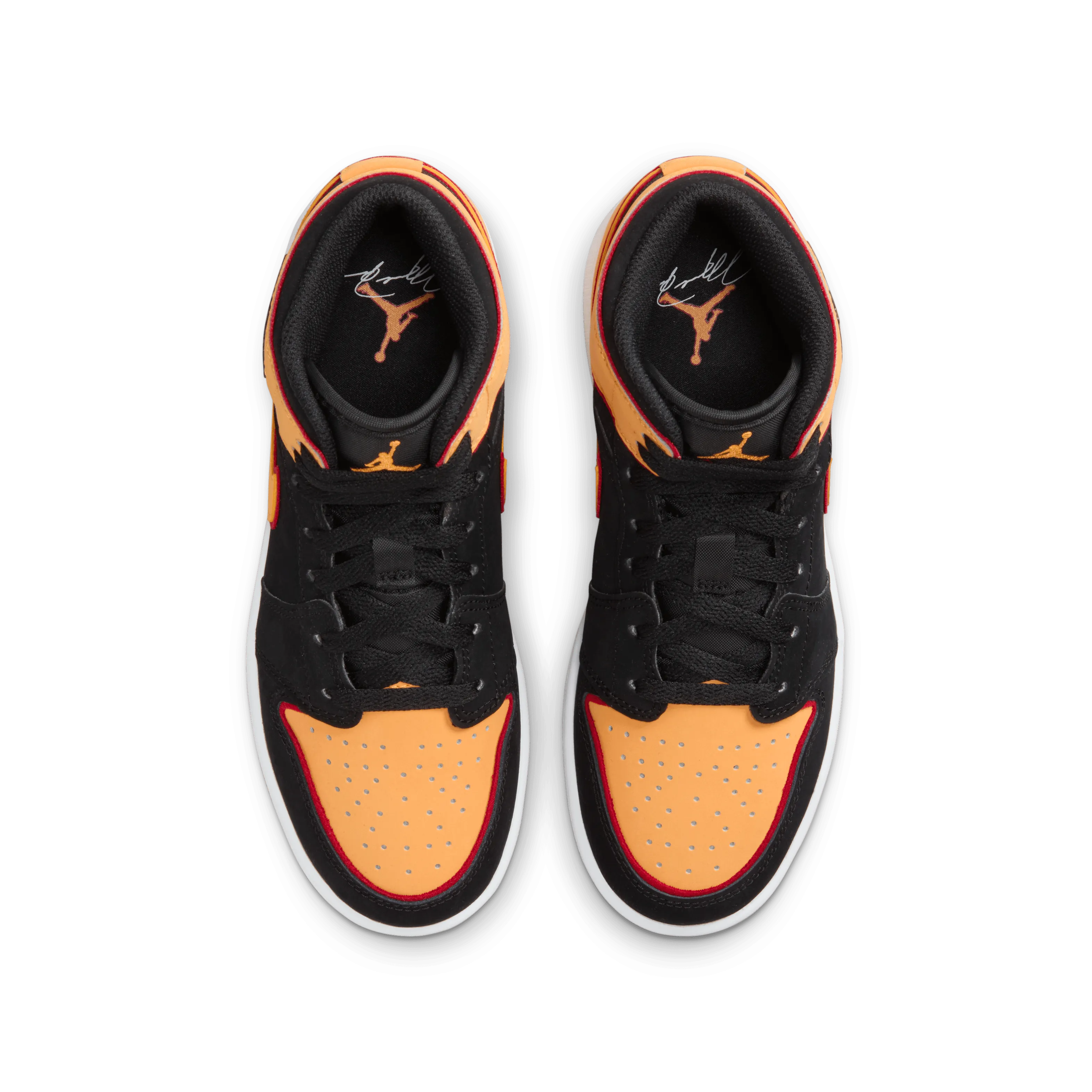 Jordan - Boy - GS Air Jordan 1 Mid SE - Black/Orange/White