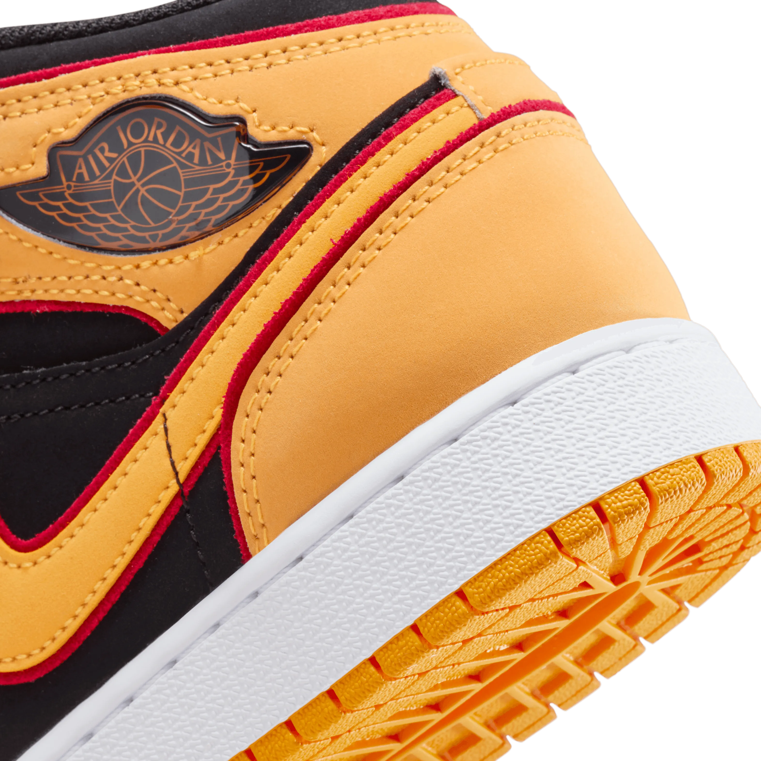 Jordan - Boy - GS Air Jordan 1 Mid SE - Black/Orange/White