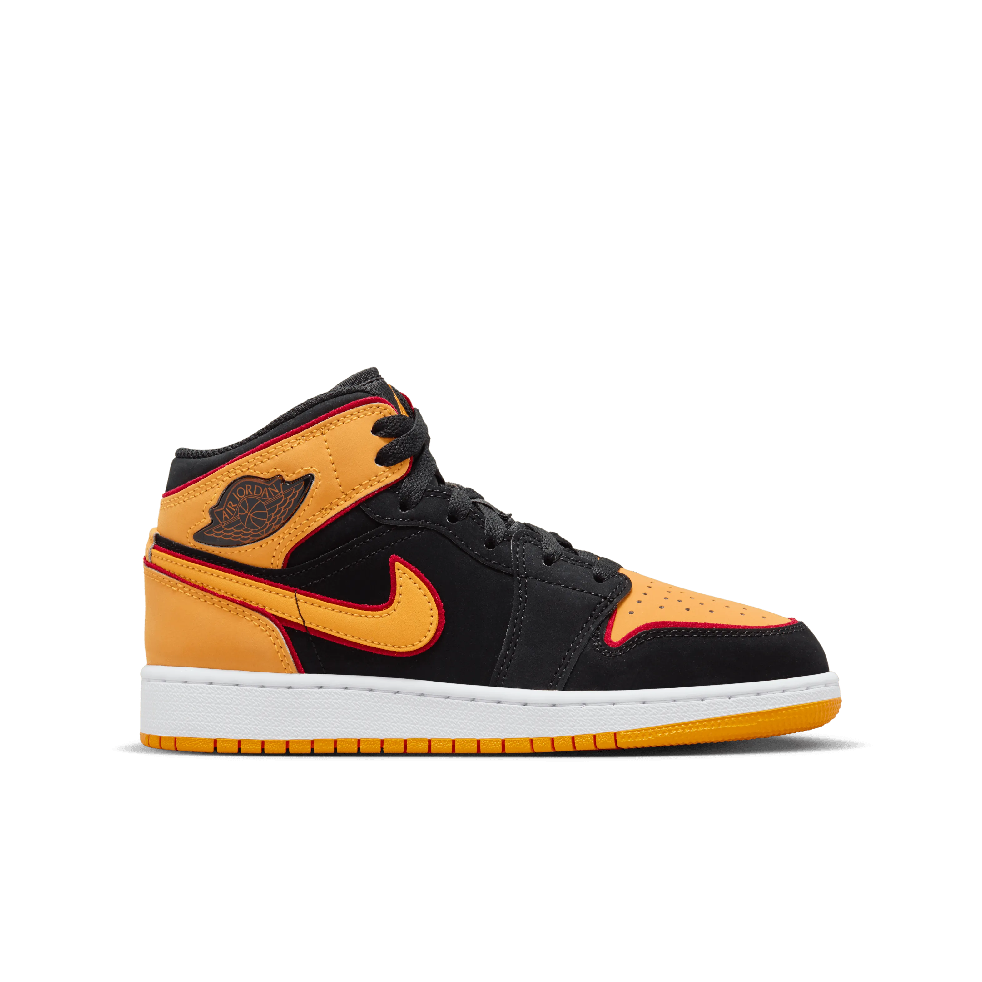 Jordan - Boy - GS Air Jordan 1 Mid SE - Black/Orange/White