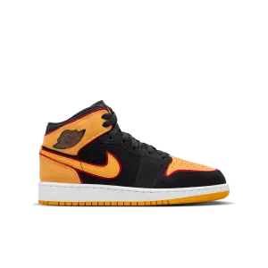 Jordan - Boy - GS Air Jordan 1 Mid SE - Black/Orange/White