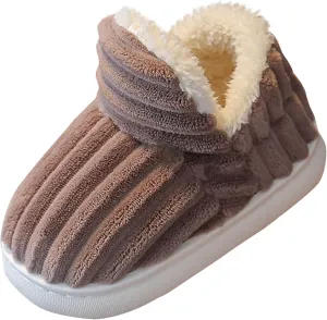 Kids Slipper Booties Cozy Stylish Slipper Winter Fuzzy Warm Cute Non-Slip Thick-Soled House Shoes for Boys Girls