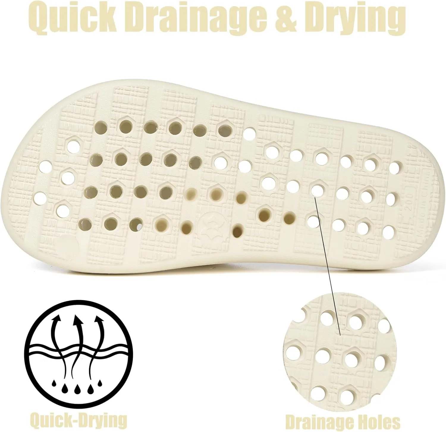 KVbabby Shower Shoes for Kids Massage Pool Slides with Arch Support Quick Drying Boys Girls Beach Sandals Non Slip Summer Bathroom Indoor House Slippers with Drain Holes