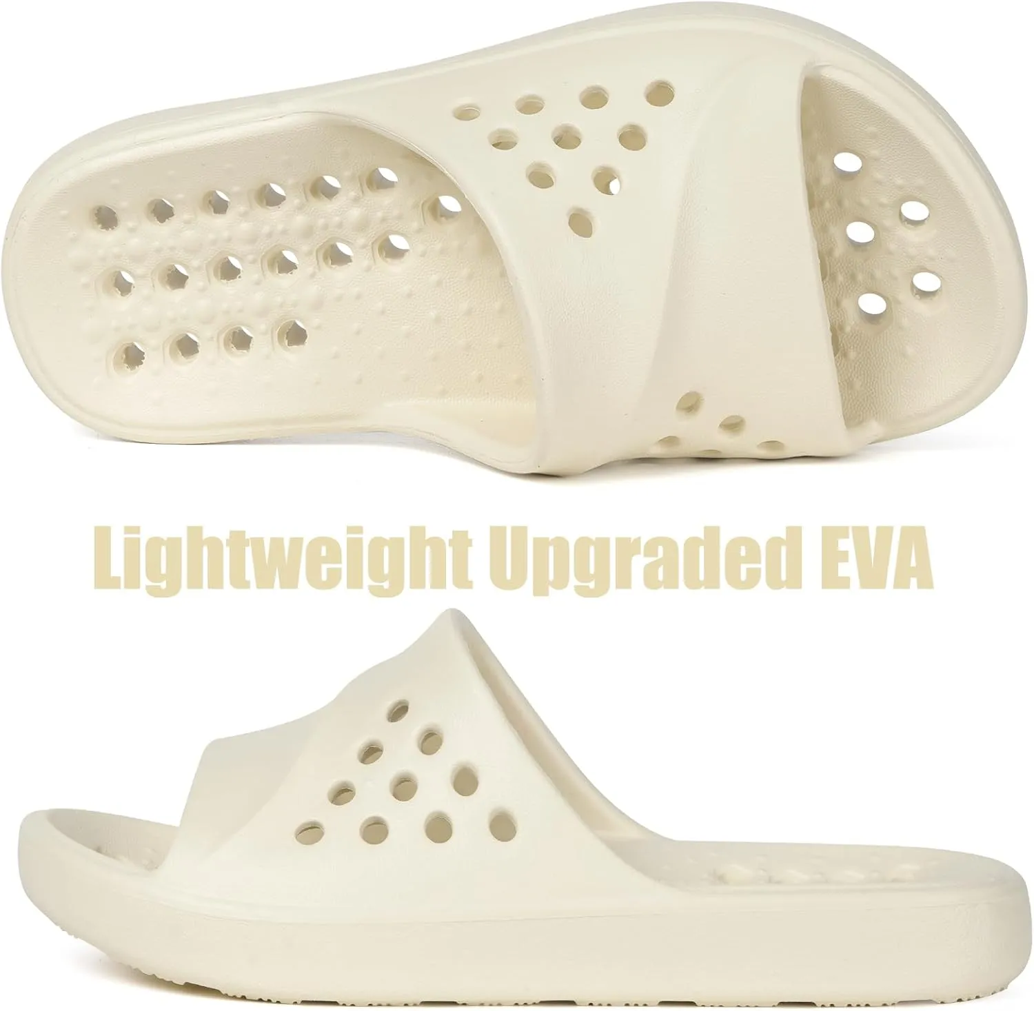 KVbabby Shower Shoes for Kids Massage Pool Slides with Arch Support Quick Drying Boys Girls Beach Sandals Non Slip Summer Bathroom Indoor House Slippers with Drain Holes