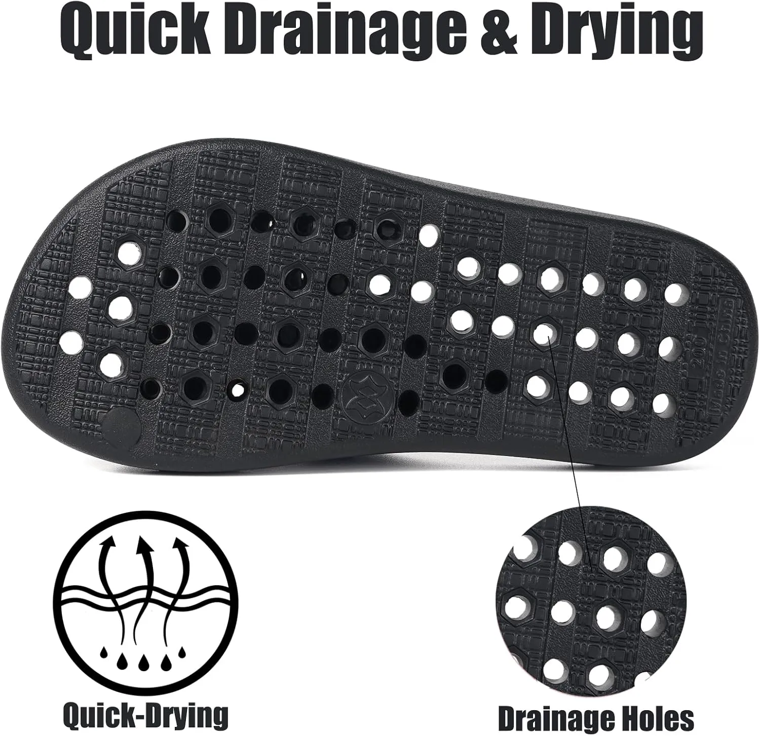 KVbabby Shower Shoes for Kids Massage Pool Slides with Arch Support Quick Drying Boys Girls Beach Sandals Non Slip Summer Bathroom Indoor House Slippers with Drain Holes