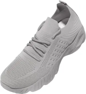 Lausiuoe Running Shoes For Women Arch Support Walking Tennis Shoes Slip On Memory Foam Lightweight Casual Gym Sneakers