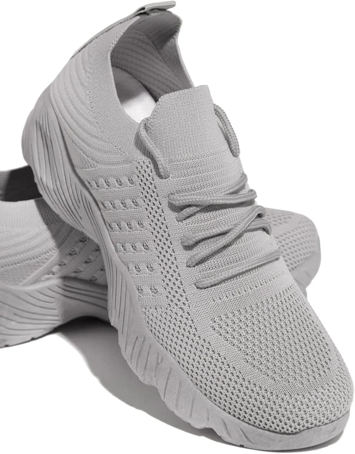 Lausiuoe Running Shoes For Women Arch Support Walking Tennis Shoes Slip On Memory Foam Lightweight Casual Gym Sneakers